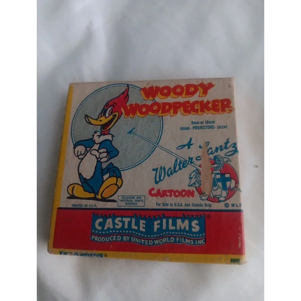 Castle Films Woody Woodpecker Standard 8mm Black & White Film Reel